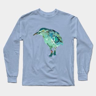 Sandpiper Beach Bird Collage Art Long Sleeve T-Shirt